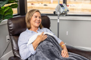 Patient enjoying comfortable infusion